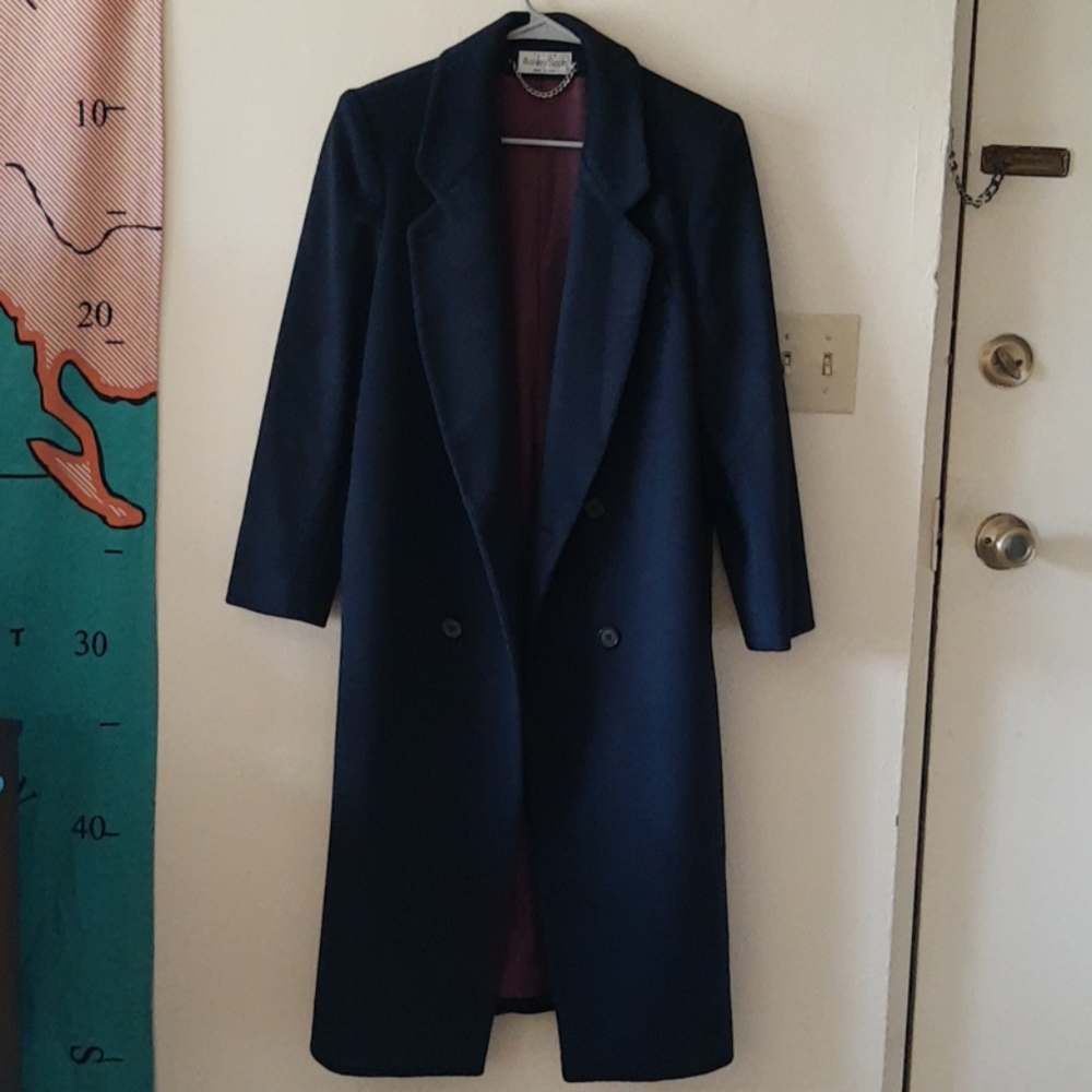 Vintage navy longline peacoat